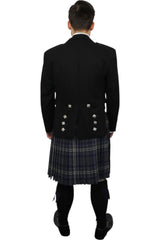 Prince Charlie Jacket & Highland Storm Kilt Hire Package for men. Ideal for weddings, proms, or Highlandwear events.