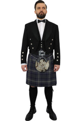 Prince Charlie Jacket & Highland Storm Kilt Hire Package for men. Ideal for weddings, proms, or Highlandwear events.