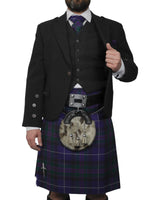 Charcoal Tweed Jacket & Spirit of Bannockburn Kilt Hire Package for men. Ideal for weddings, proms, or Highlandwear events.