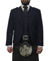 Navy Tweed Jacket & Grey Spirit Kilt Hire Package for men. Ideal for weddings, proms, or Highlandwear events.