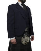 Navy Tweed Jacket & Grey Spirit Kilt Hire Package for men. Ideal for weddings, proms, or Highlandwear events.