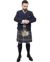 Navy Tweed Jacket & Highland Storm Kilt Hire Package for men. Ideal for weddings, proms, or Highlandwear events.