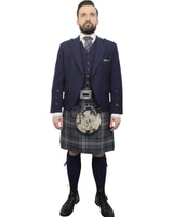 Navy Tweed Jacket & Highland Storm Kilt Hire Package for men. Ideal for weddings, proms, or Highlandwear events.