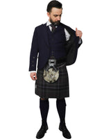 Navy Tweed Jacket & Scottish Spirit Kilt Hire Package for men. Ideal for weddings, proms, or Highlandwear events.