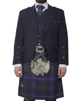 Navy Tweed Jacket & Spirit of Bannockburn Kilt Hire Package for men. Ideal for weddings, proms, or Highlandwear events.