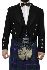 Prince Charlie Jacket & Spirit of Bannockburn Kilt Hire Package for men. Ideal for weddings, proms, or Highlandwear events.