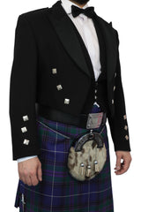 Prince Charlie Jacket & Spirit of Bannockburn Kilt Hire Package for men. Ideal for weddings, proms, or Highlandwear events.