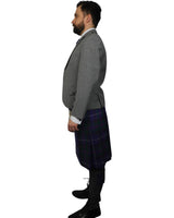 Light Grey Tweed Jacket & Spirit of Bannockburn Kilt Hire Package for men. Ideal for weddings, proms, or Highlandwear events.