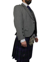 Light Grey Tweed Jacket & Spirit of Bannockburn Kilt Hire Package for men. Ideal for weddings, proms, or Highlandwear events.