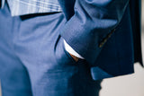 Italian Blue Slim Fit Suit Hire Package for men, ideal for weddings, proms, or formal hire.