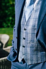 Italian Blue Slim Fit Suit Hire Package for men, ideal for weddings, proms, or formal hire.