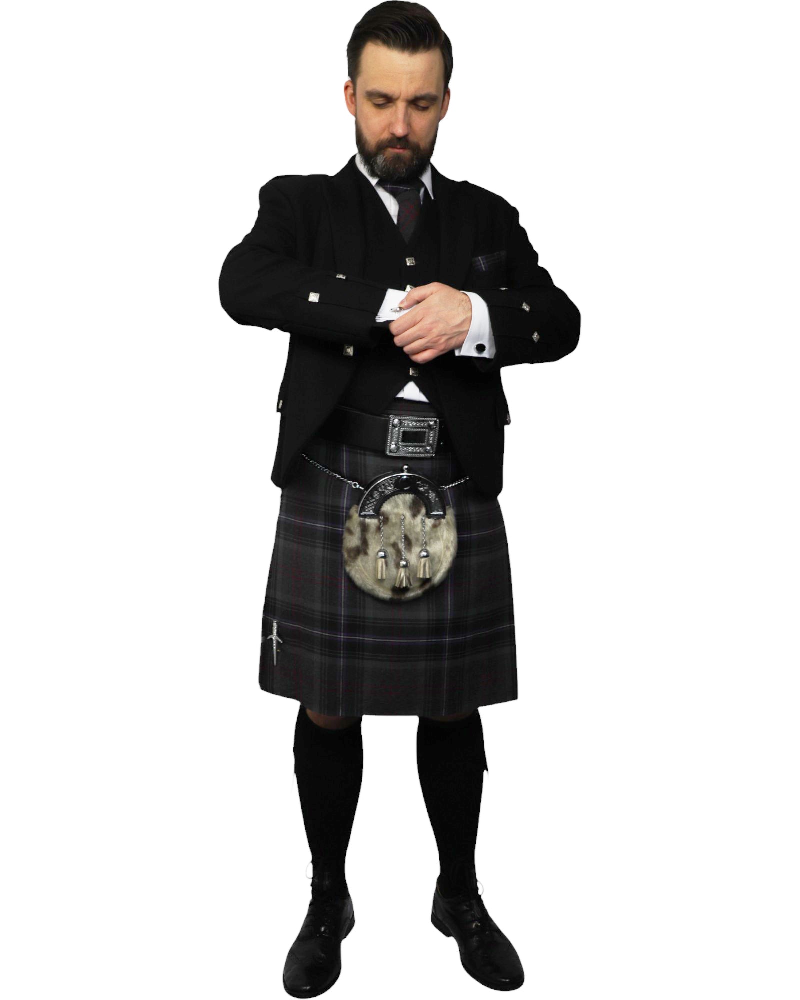 Argyll Jacket & Scottish Spirit Kilt Hire Package for men. Ideal for weddings, proms, or Highlandwear events. 