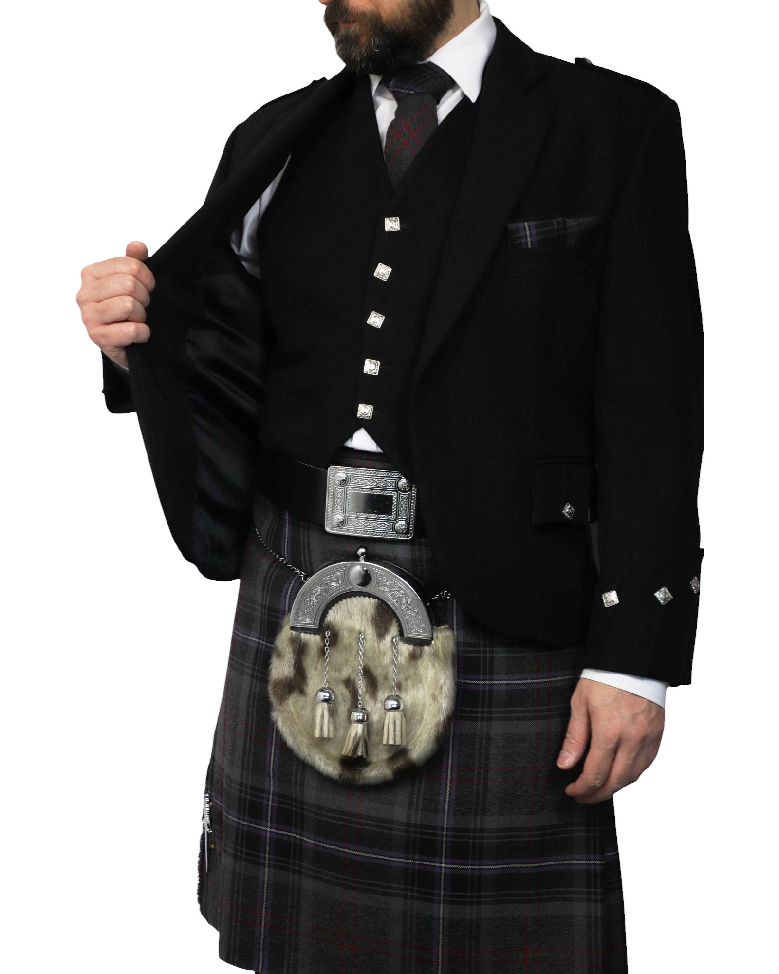 Argyll Jacket & Scottish Spirit Kilt Hire Package for men. Ideal for weddings, proms, or Highlandwear events. 