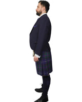 Navy Tweed Jacket & Spirit of Bannockburn Kilt Hire Package for men. Ideal for weddings, proms, or Highlandwear events.