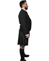 Charcoal Tweed Jacket & Scottish Spirit Kilt Hire Package for men. Ideal for weddings, proms, or Highlandwear events. 