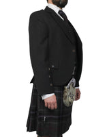 Charcoal Tweed Jacket & Scottish Spirit Kilt Hire Package for men. Ideal for weddings, proms, or Highlandwear events. 