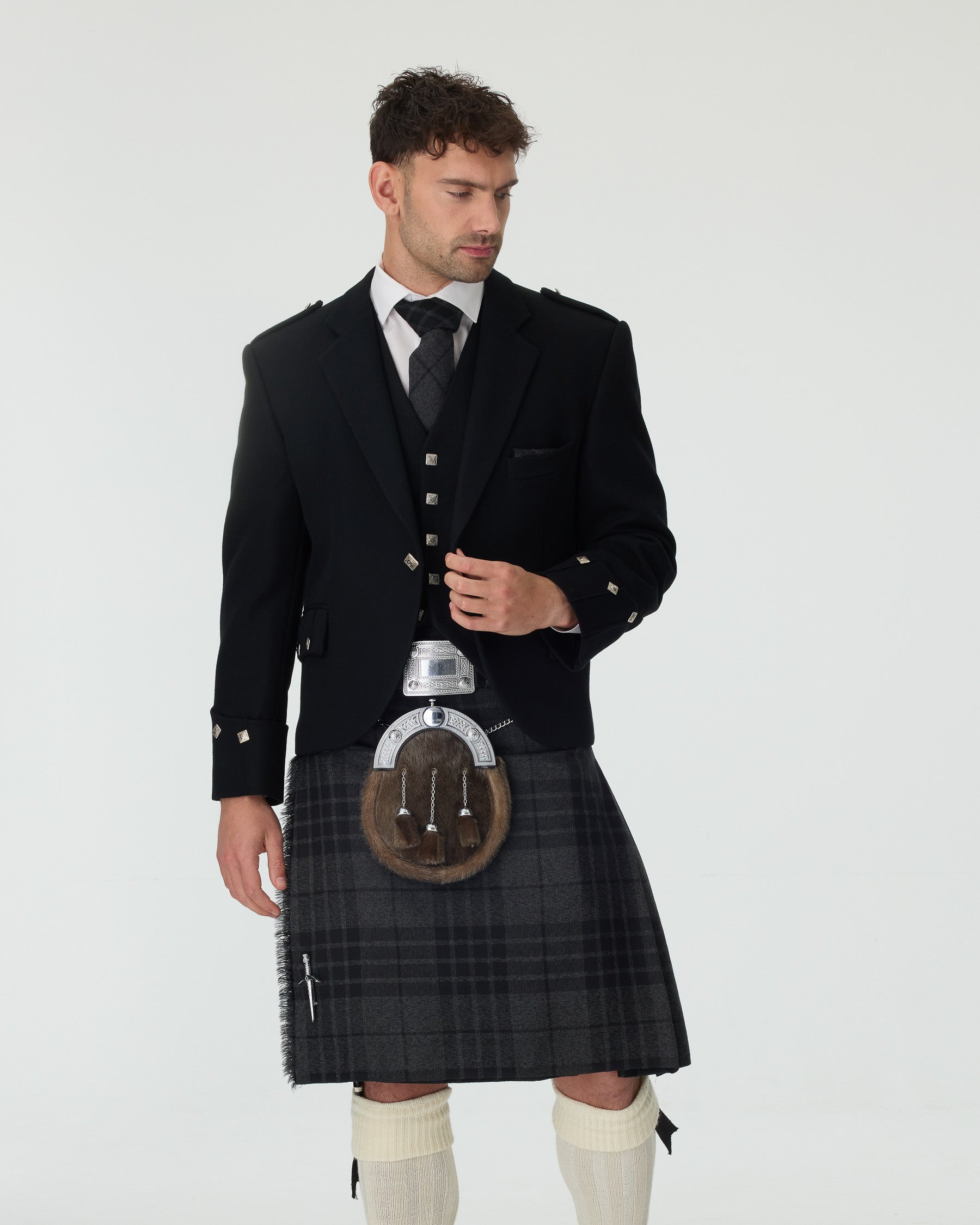 Argyll Jacket & Grey Spirit Kilt Hire Package