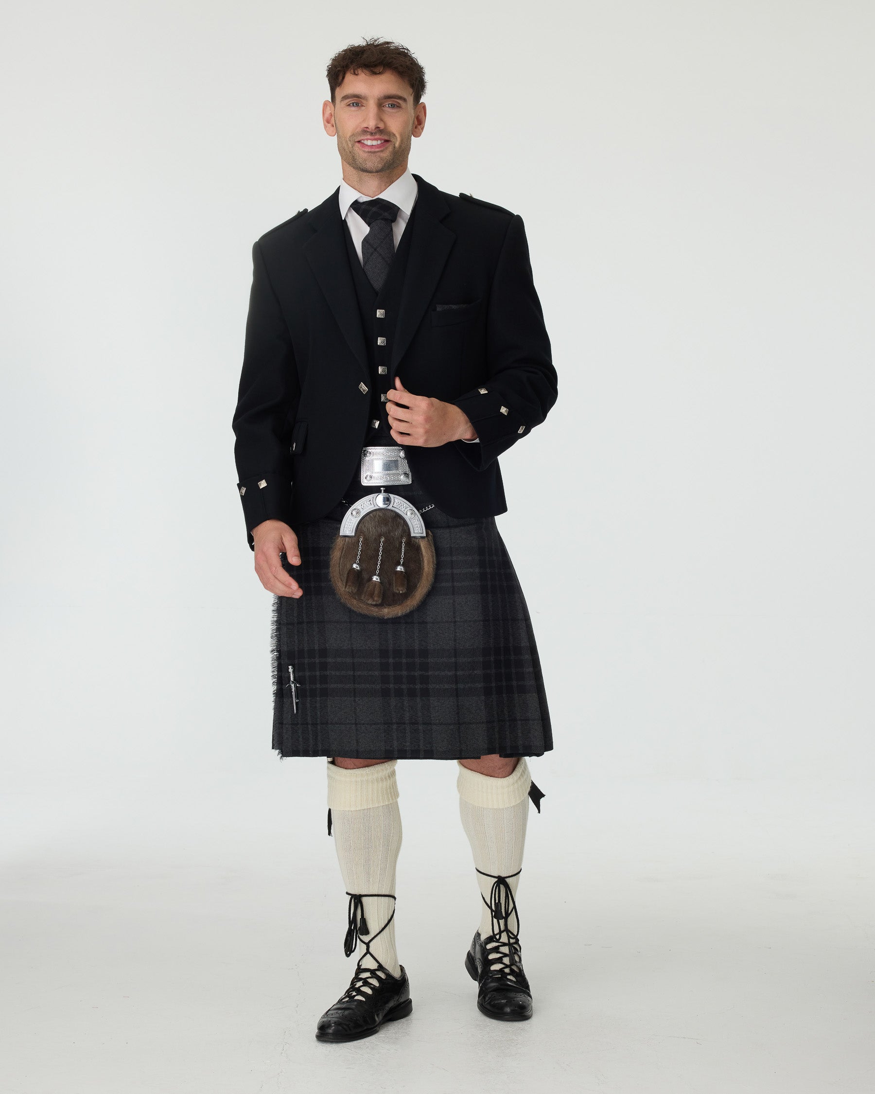 Argyll Jacket & Grey Spirit Kilt Hire Package