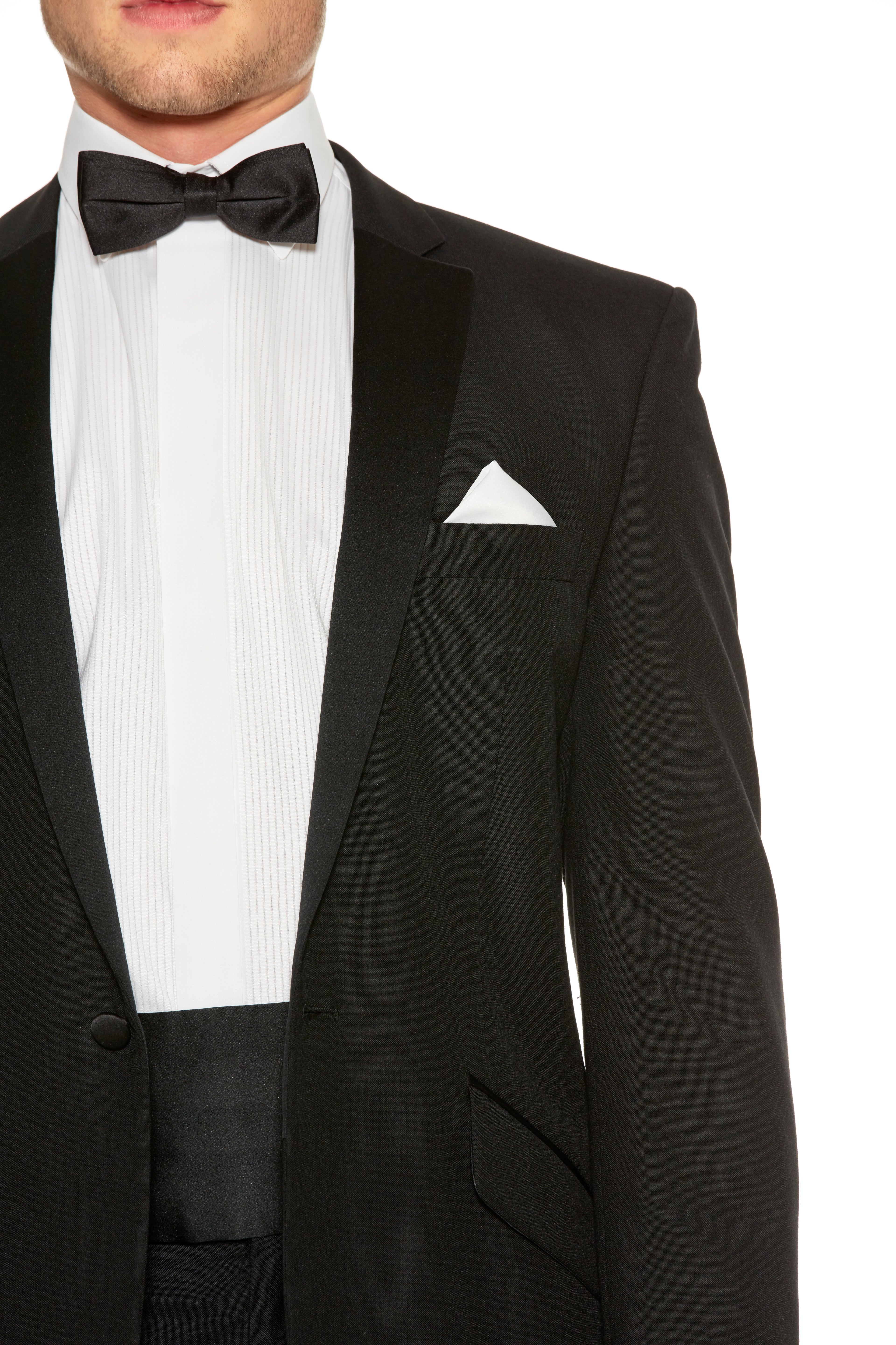 Black Dinner Suit for men. Ideal for weddings, proms, or Formalwear events. 