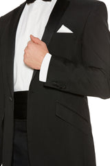Black Dinner Suit for men. Ideal for weddings, proms, or Formalwear events. 