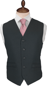 Black Herringbone Waistcoat