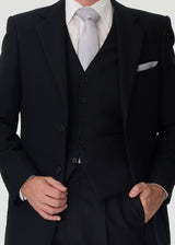 Black Herringbone Waistcoat