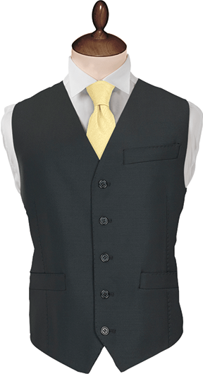 Slim Fit Black Suit Waistcoat