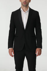 Black Slim Fit 2-Piece Tuxedo Suit