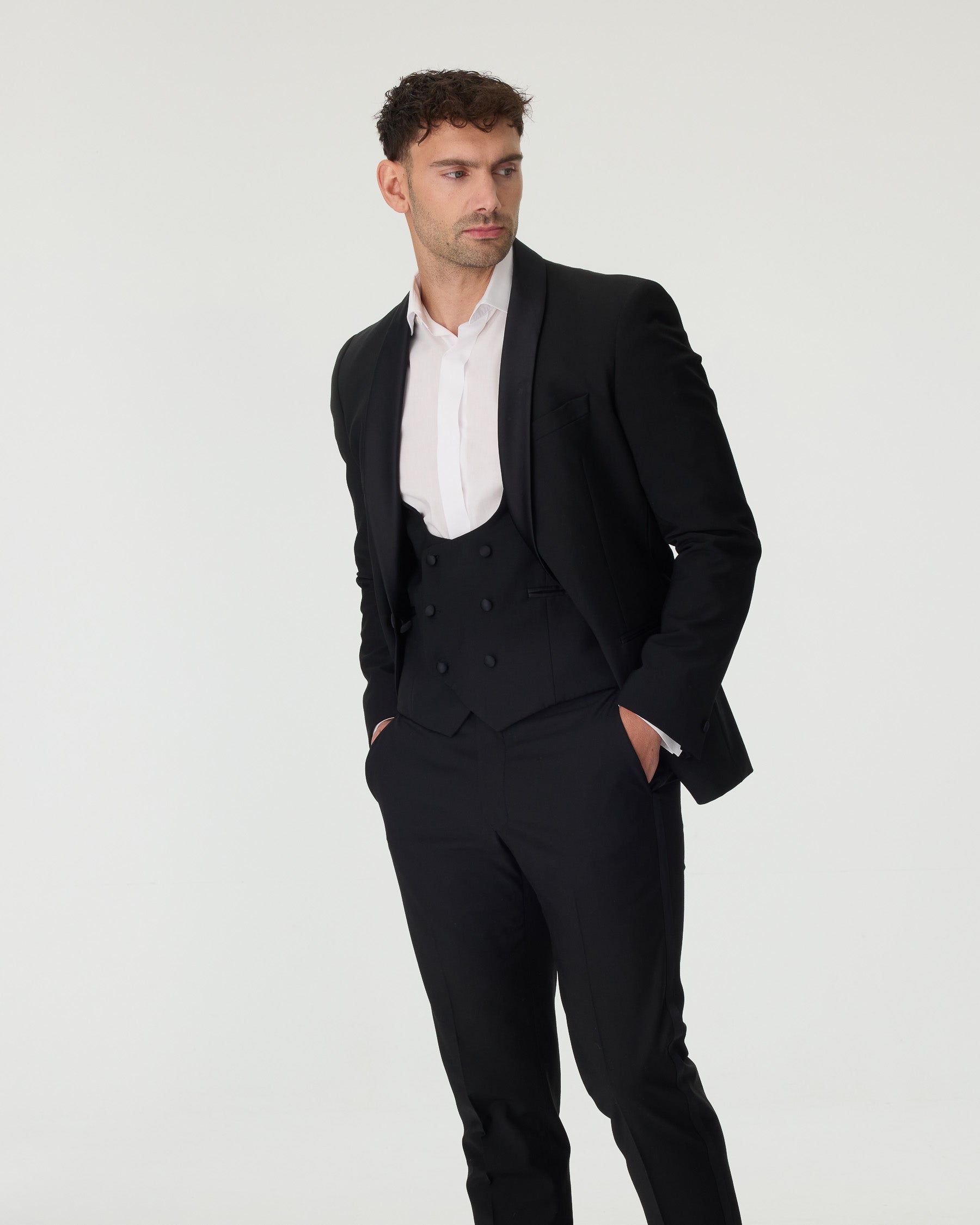 Black Slim Fit 3-Piece Tuxedo Suit
