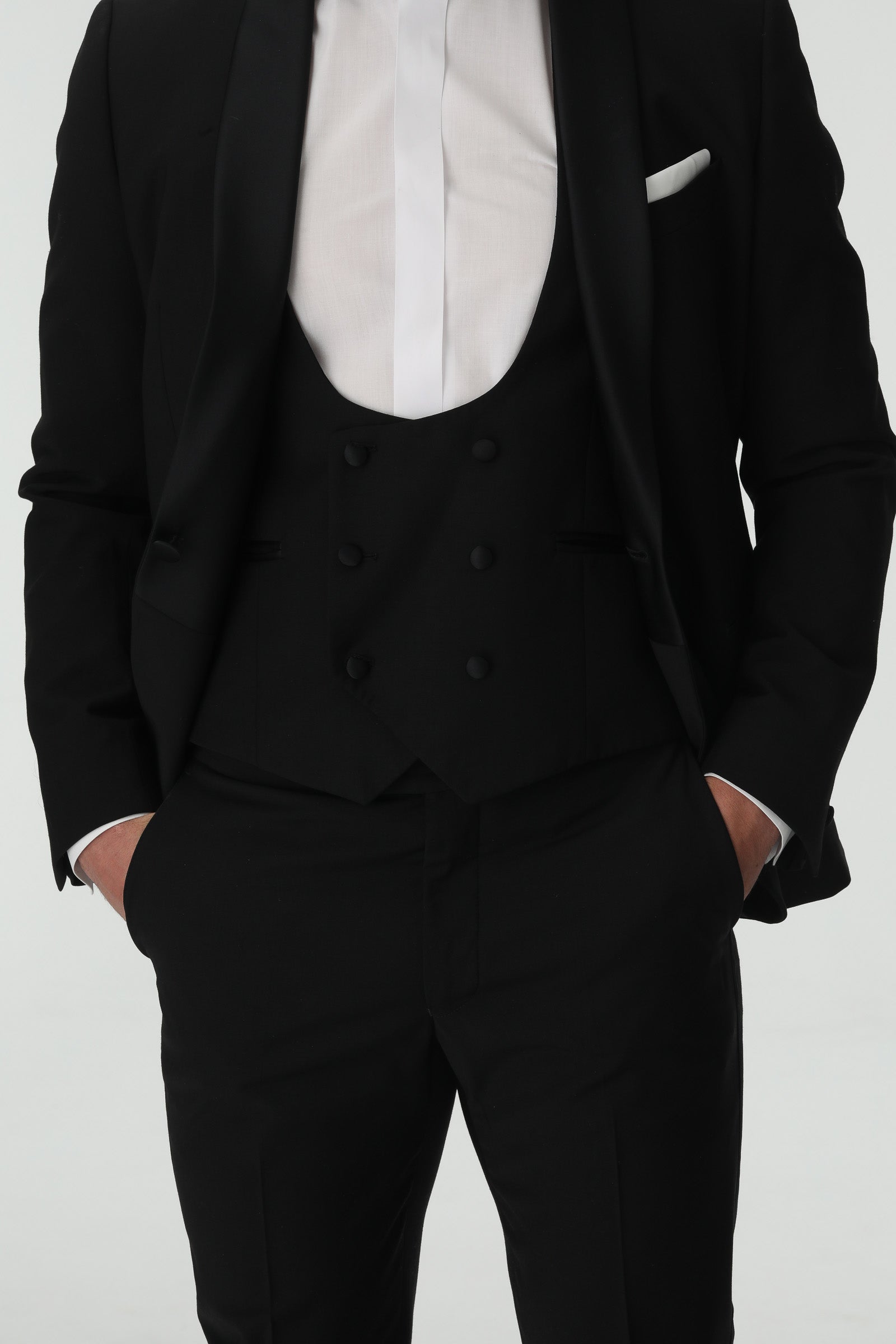 Black Slim Fit 3-Piece Tuxedo Suit