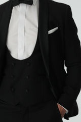 Black Slim Fit 3-Piece Tuxedo Suit