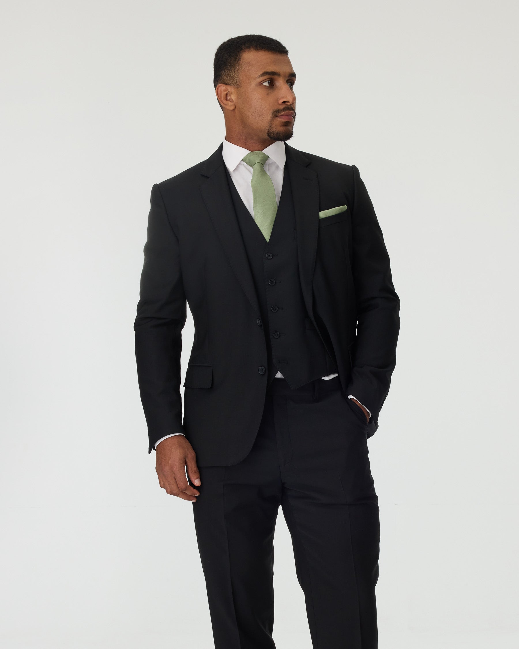 Black Slim Fit Suit Hire Package