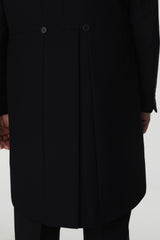 Black Tailcoat, Green Waistcoat & Grey Stripe Trousers Hire Package with Top Hat