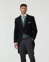 Black Tailcoat & Grey Stripe Trousers