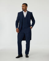 Blue Slim Fit 3-Piece Tailcoat Suit