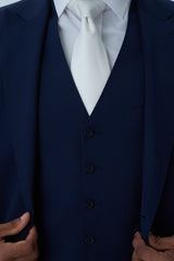 Blue Slim Fit Tailcoat