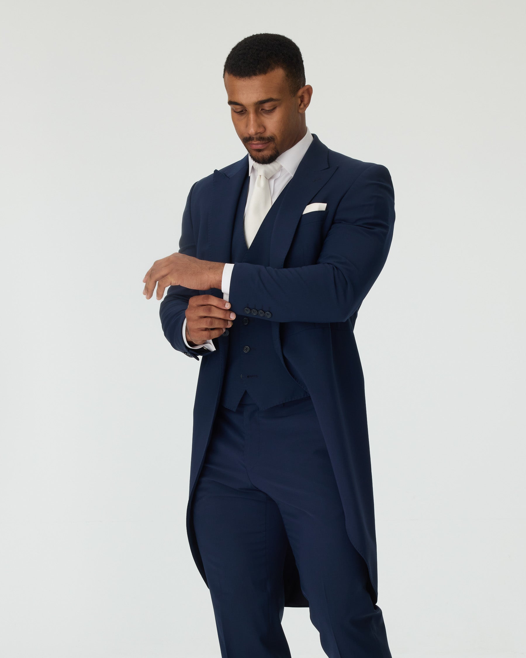 Blue Slim Fit Tailcoat