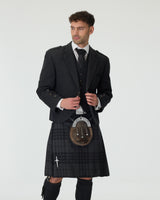 Charcoal Tweed Jacket & Grey Spirit Kilt Hire Package