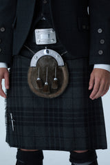 Charcoal Tweed Jacket & Grey Spirit Kilt Hire Package