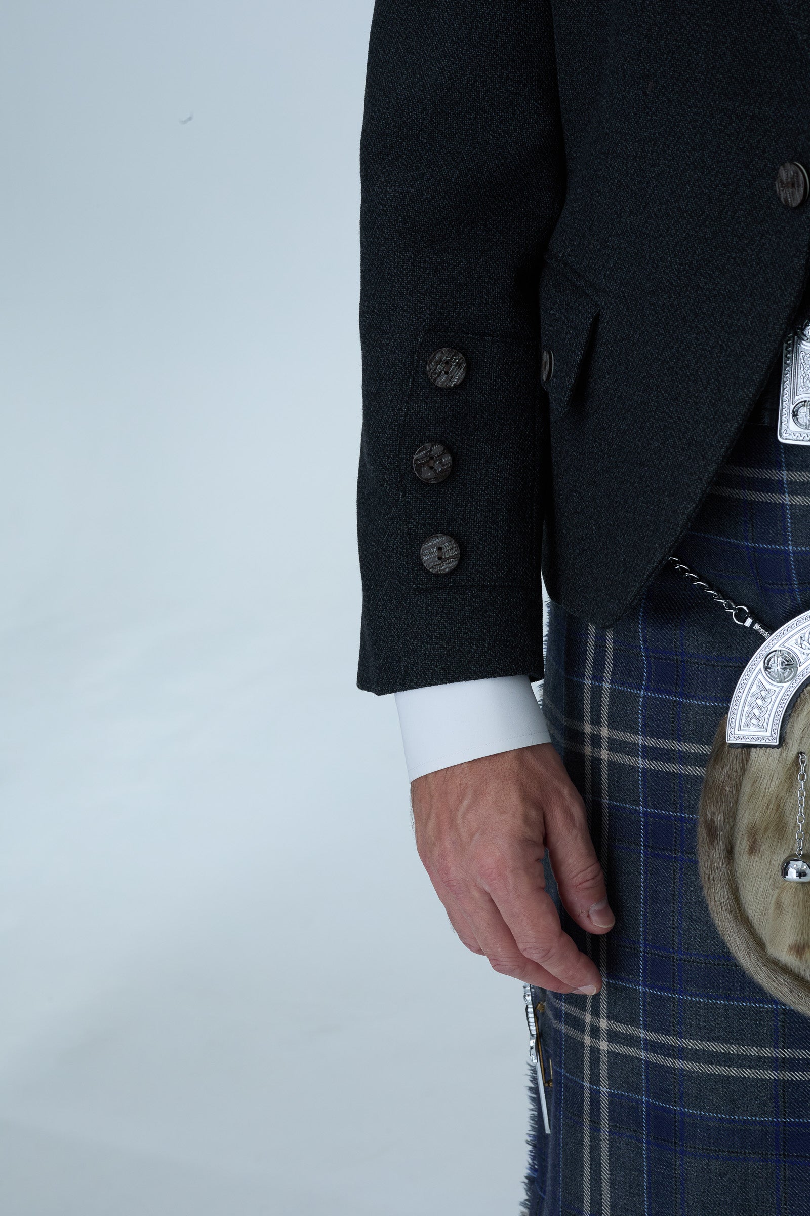 Charcoal Tweed Jacket & Highland Storm Kilt Hire Package
