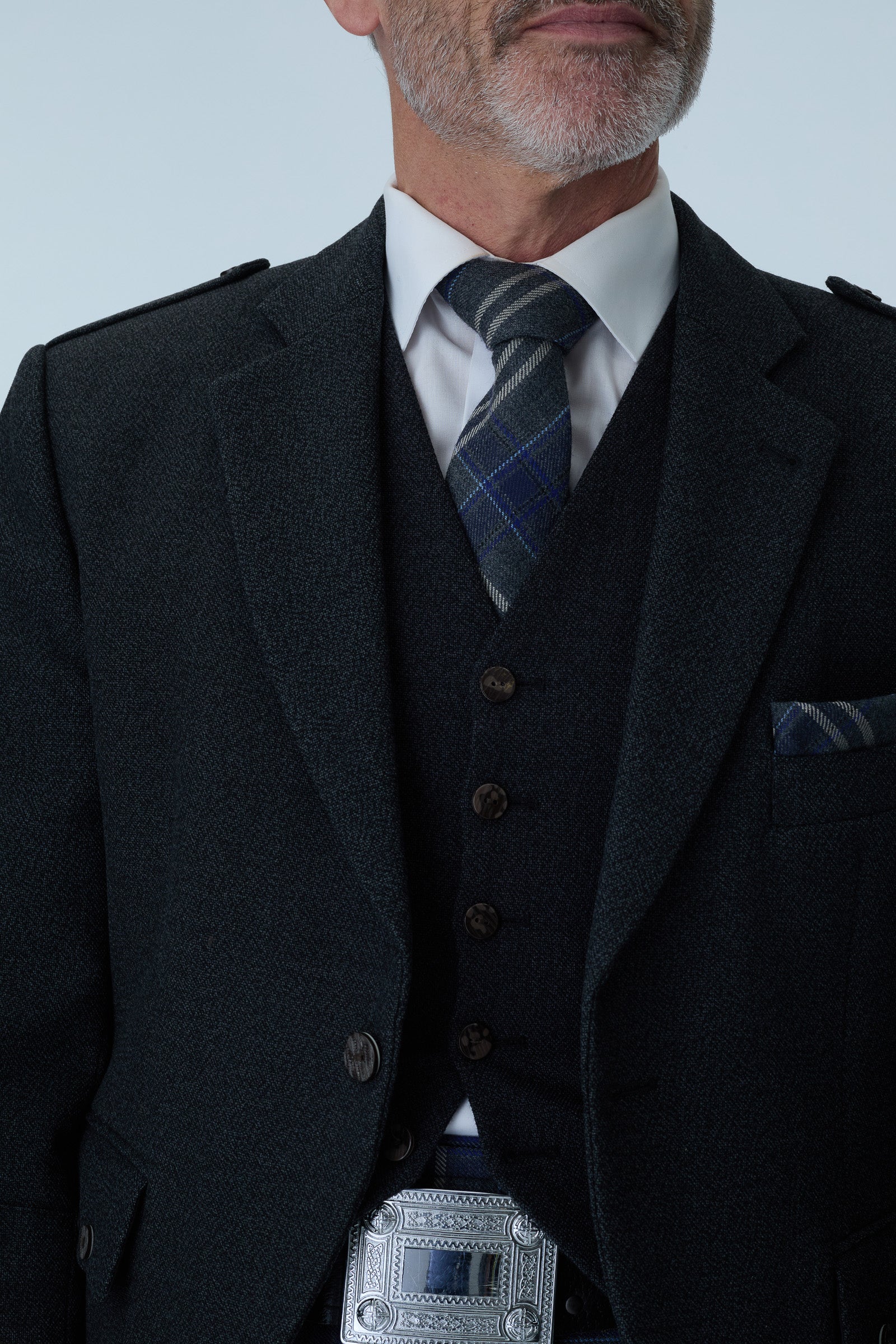 Charcoal Tweed Jacket & Highland Storm Kilt Hire Package