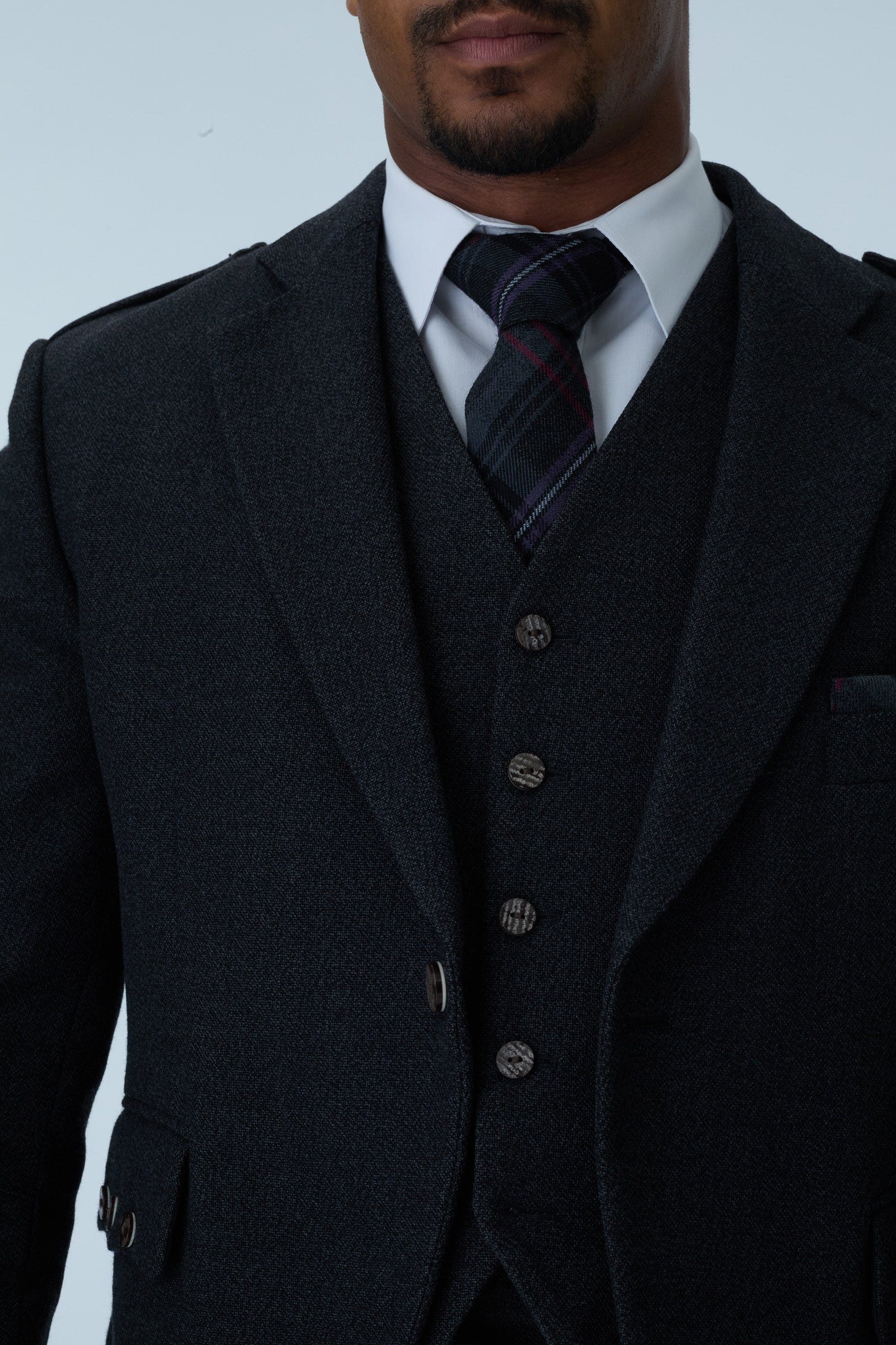 Charcoal Tweed Jacket & Scottish Spirit Kilt Hire Package