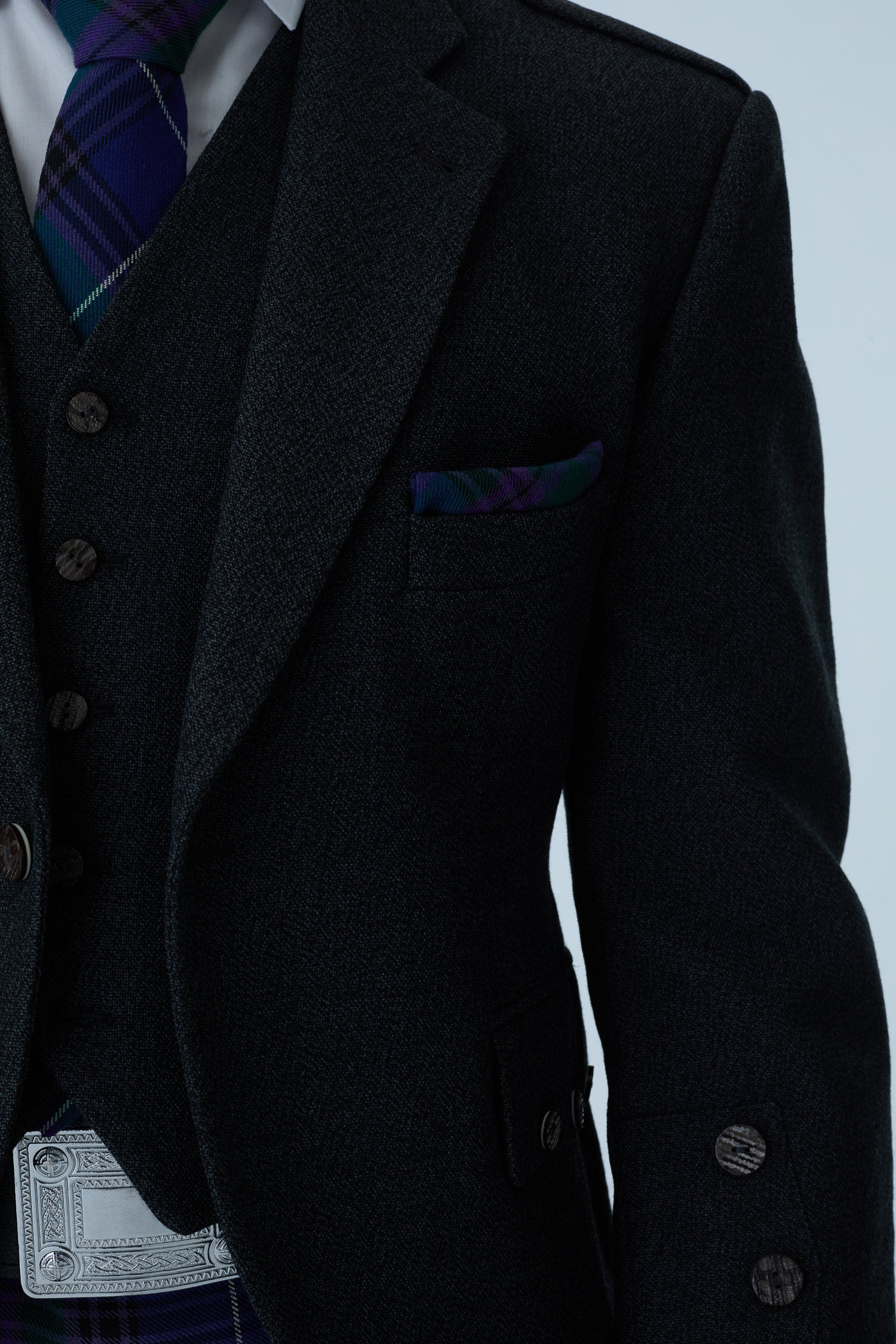 Charcoal Tweed Jacket & Spirit of Bannockburn Kilt Hire Package