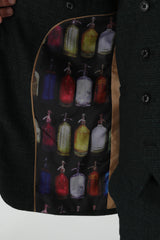 Dark Green Cavani Slim Fit 2-Piece Suit