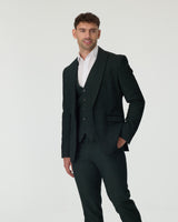 Dark Green Cavani Slim Fit 3-Piece Suit
