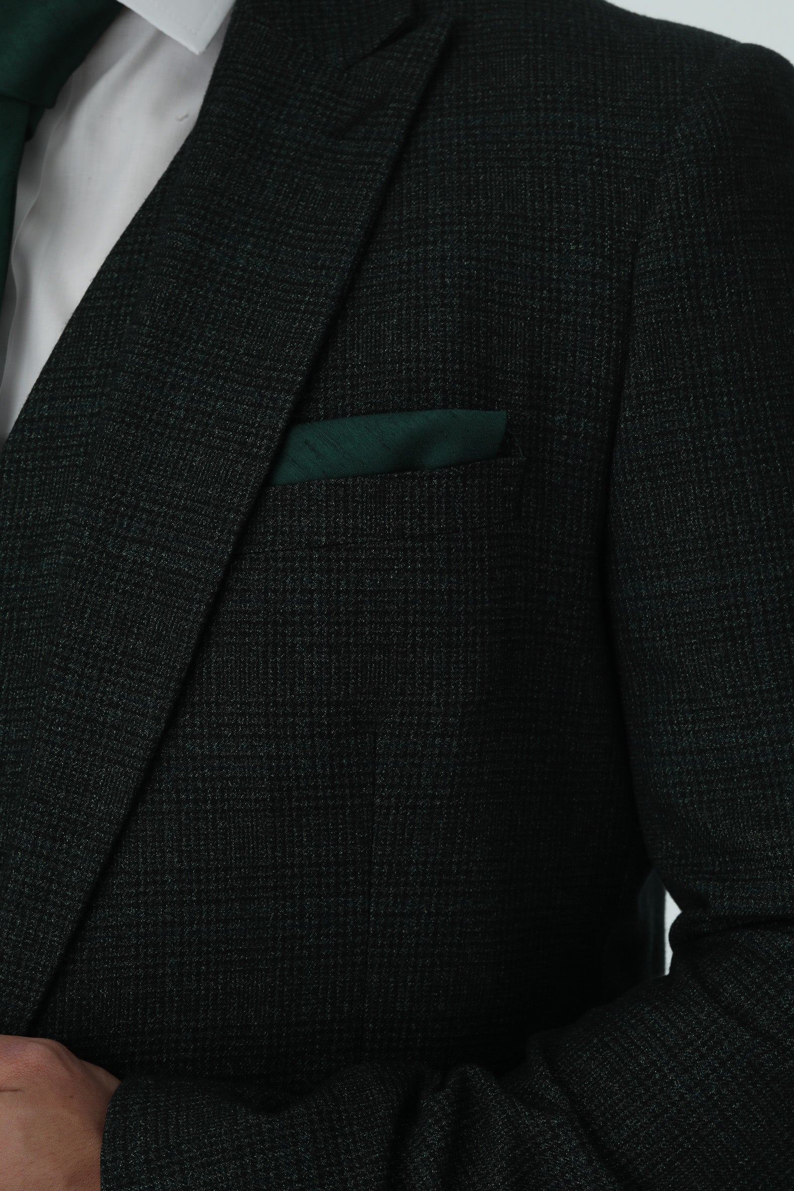 Dark Green Cavani Slim Fit 3-Piece Suit