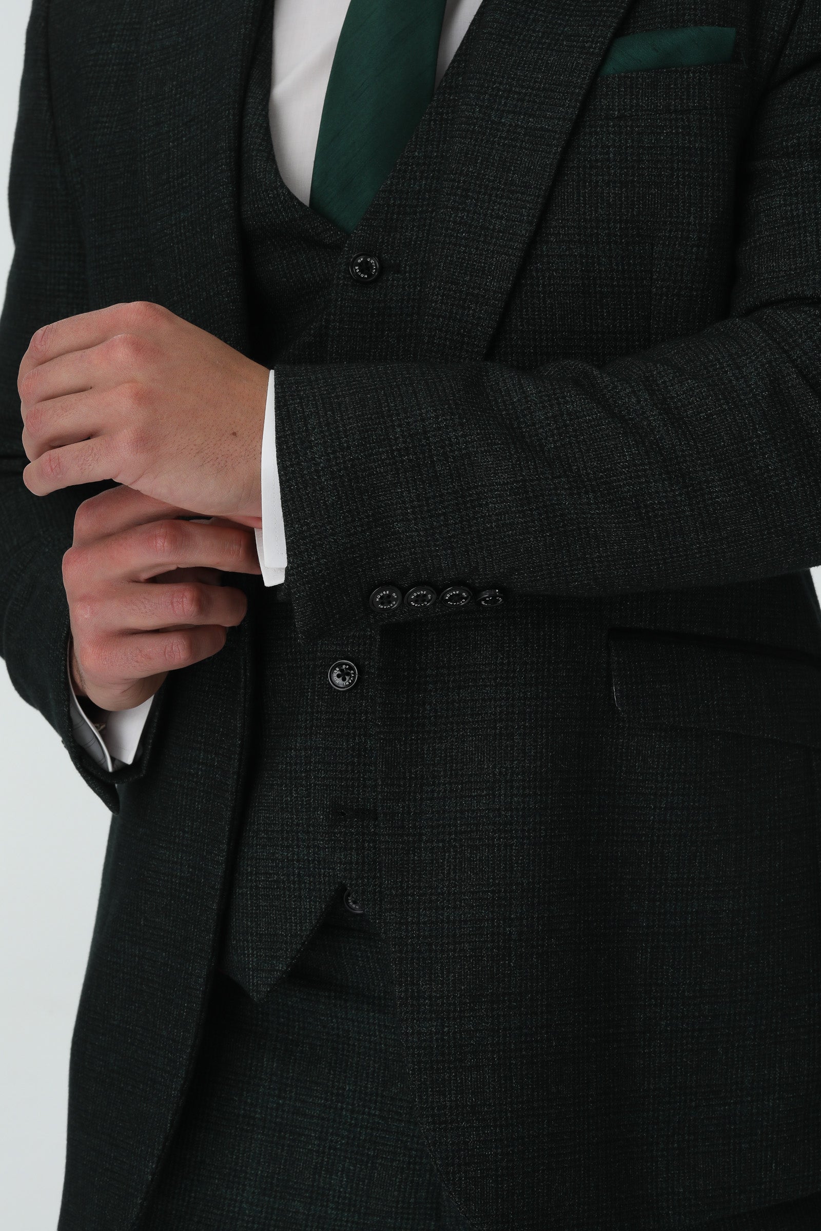 Dark Green Cavani Suit Hire Package