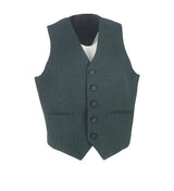 5 Button Green Tweed Waistcoat