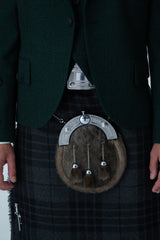 Green Tweed Jacket & Grey Spirit Kilt Hire Package