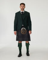 Green Tweed Jacket & Grey Spirit Kilt Hire Package